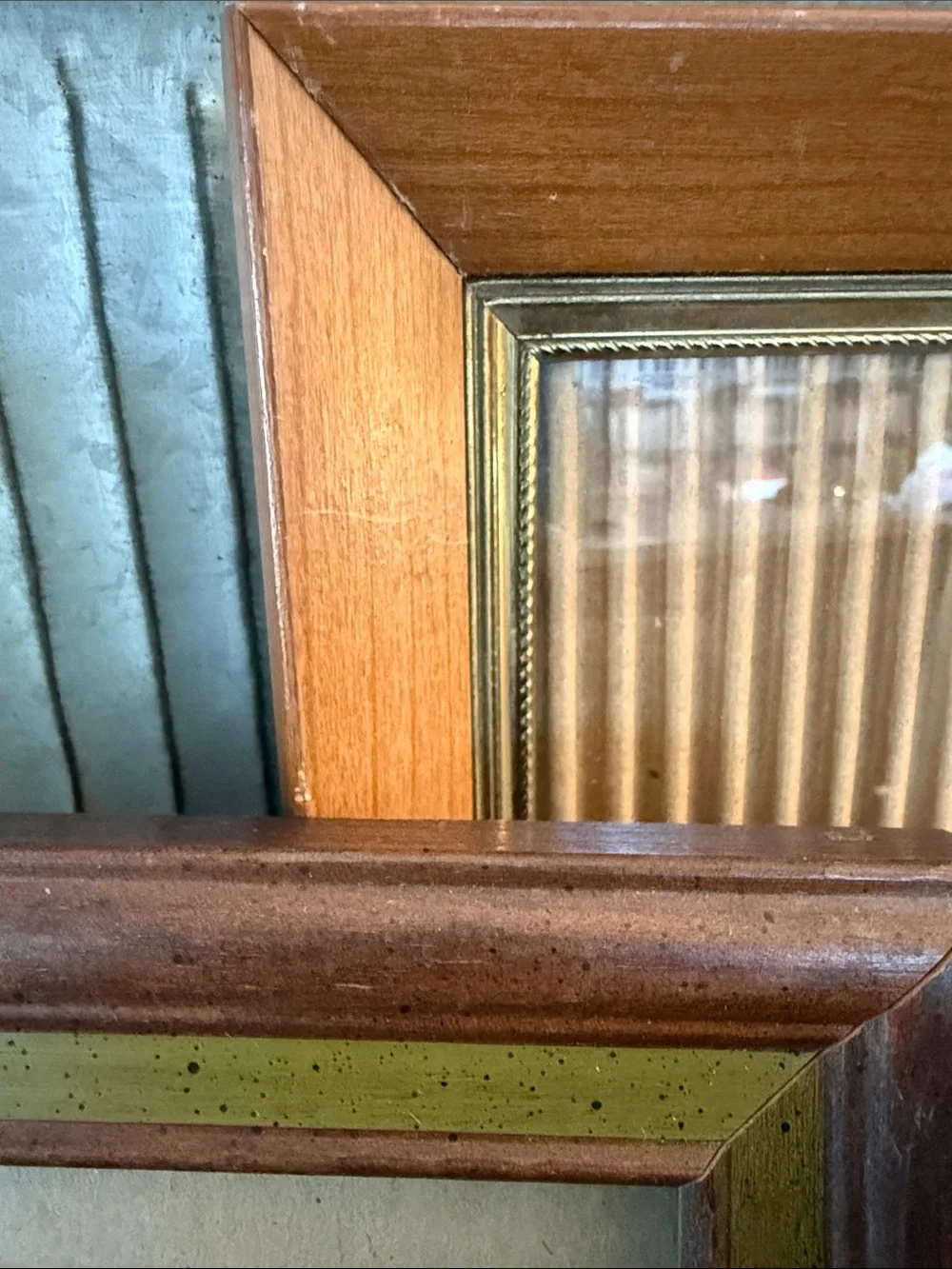Vintage Brown Wood Picture Frames Bundle